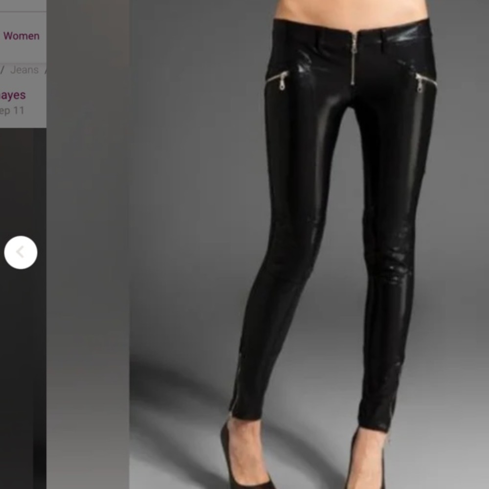 Frankie b. | Moto Skinny Zipper Pants - Size 25